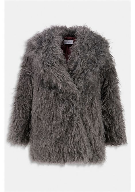 Weili Zheng Cappotto Doppiopetto in Ecopelliccia con Collo Sciallato Grigio Donna WEILI ZHENG | Pelliccia | F26CS15GY22